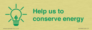 Help us to conserve energy 